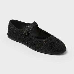 Women’s Halston Flats with Memory Foam Insole - Universal Thread Black 9